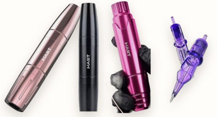 Аппарат для перманентного макияжа MAST и картриджи в стартовом наборе QUEENS START KIT